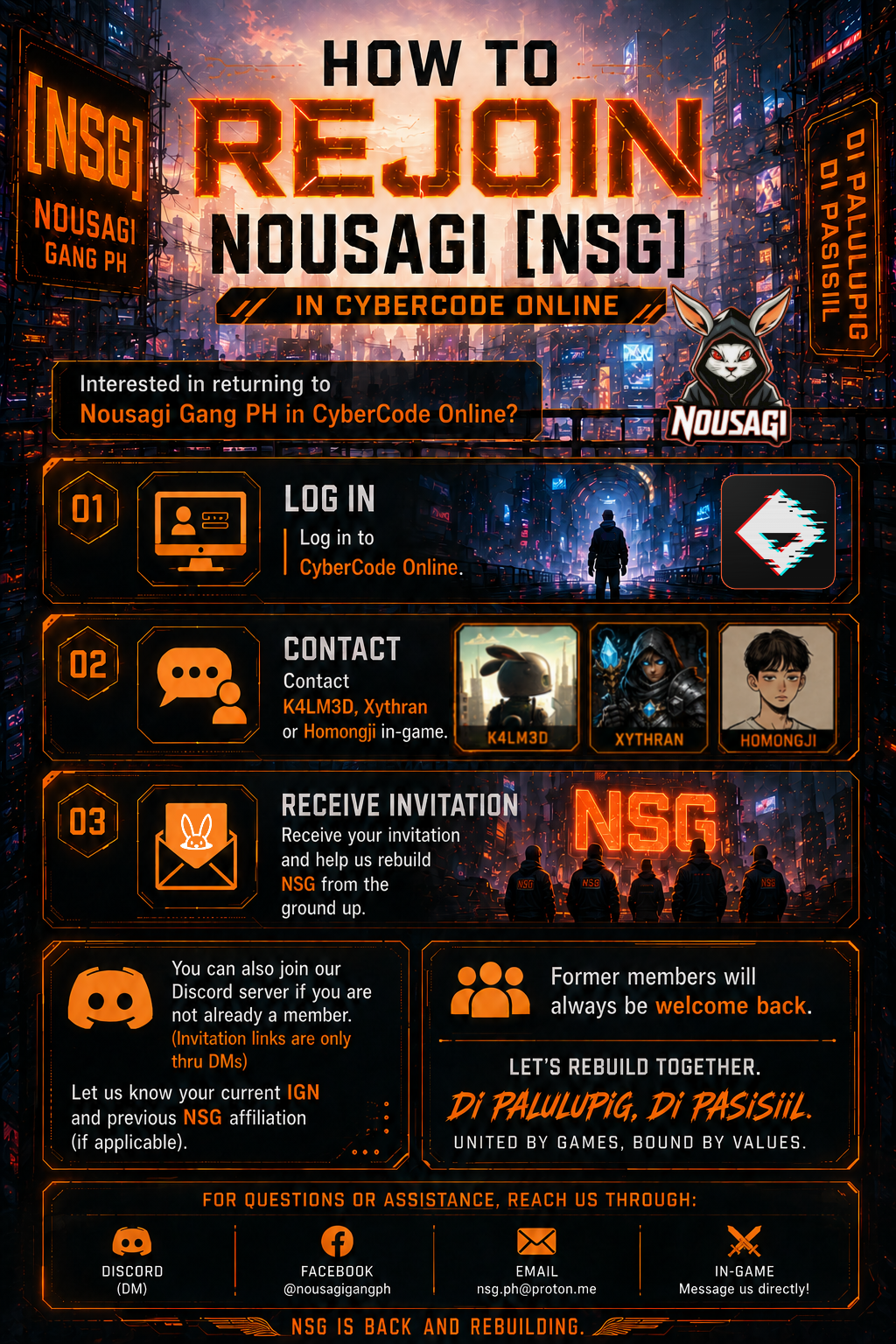 How to Rejoin Nousagi [NSG] on CyberCode Online